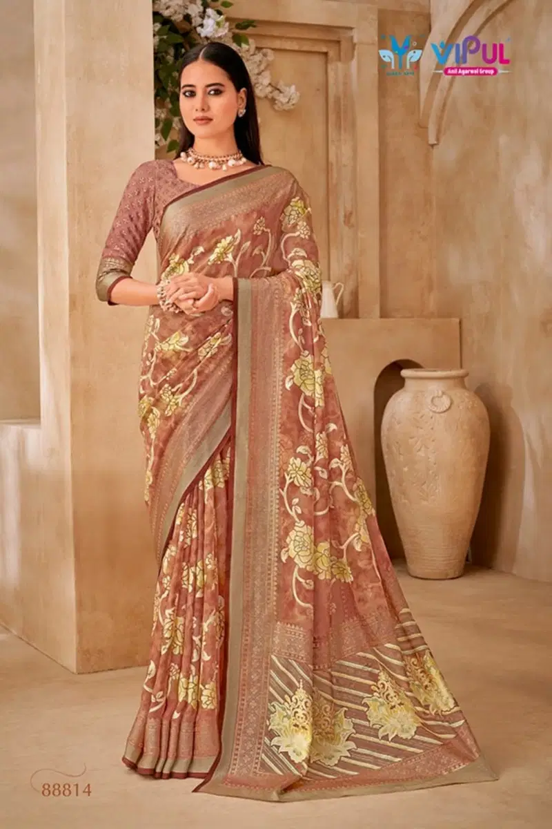 Elaichi  By Vipul Brasso Daily Wear Saree Wholesale Market IN Surat